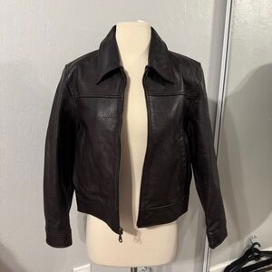 Wilson Women's Leather Jacket - Dark Brown